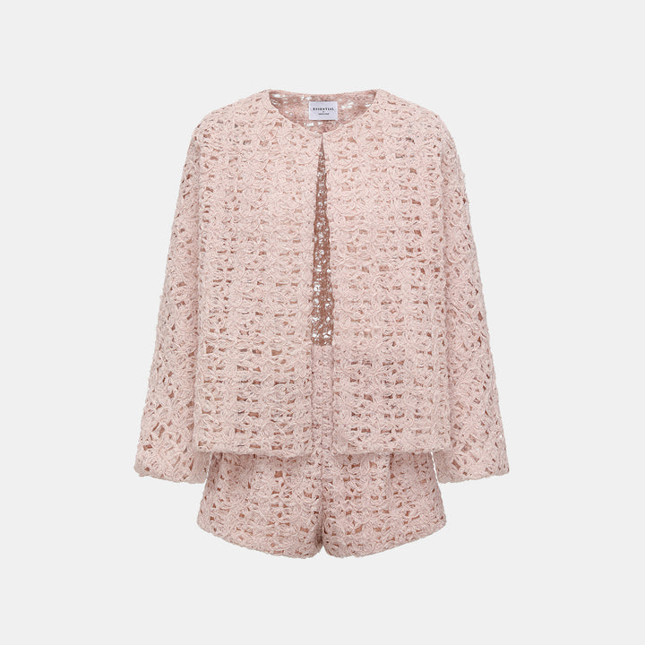 “Sloane Ave."繞畫織藝鏤花蕾絲外套—Rose Reverie織夢玫瑰