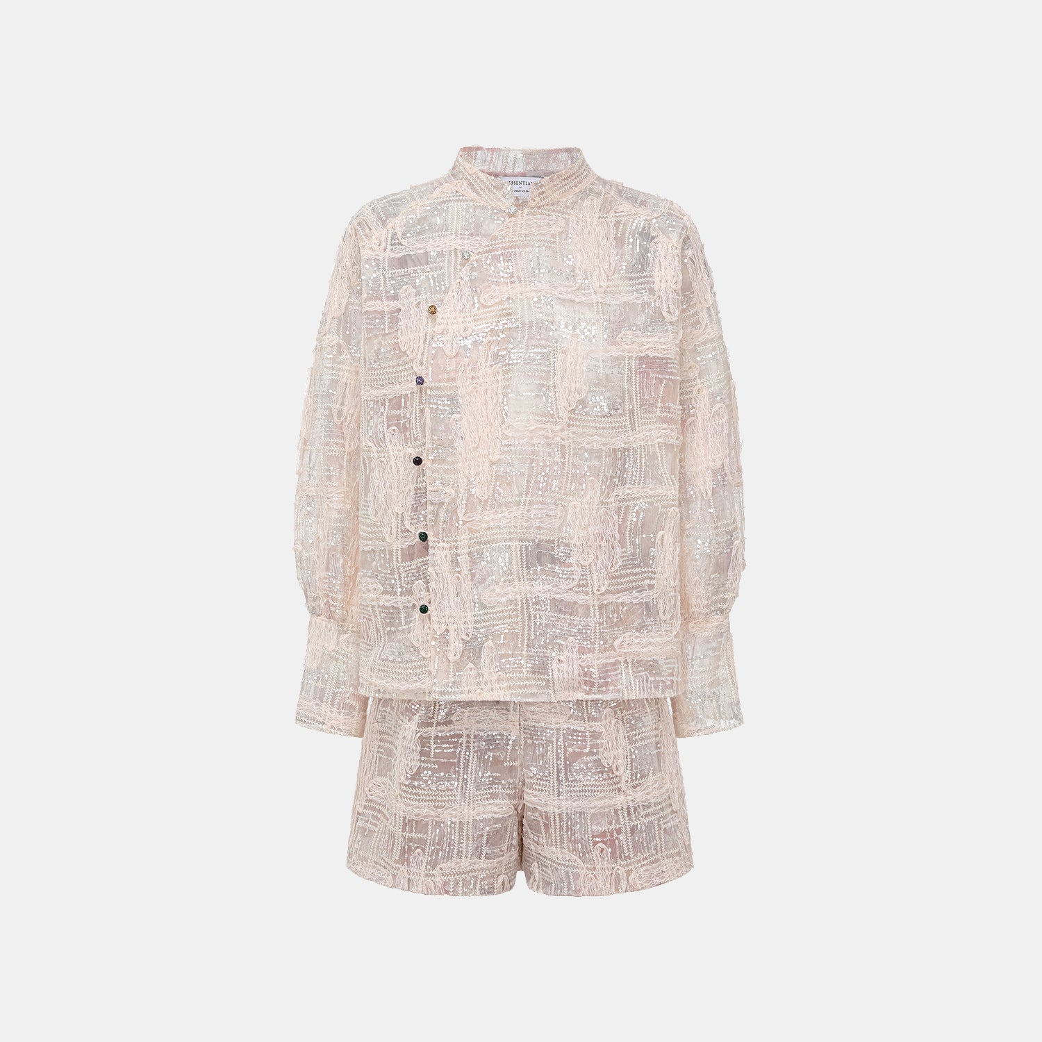 "Imperial Gala" 奢華蕾絲畫藝珠繡輕中式罩衫