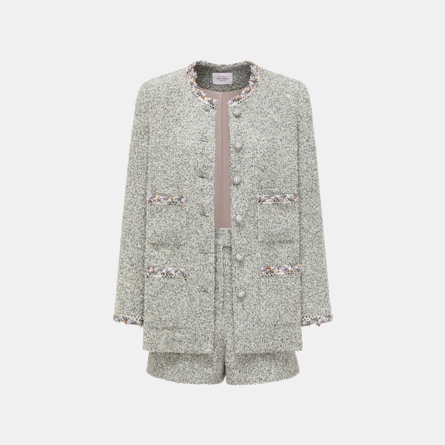 "Chelsea Citywalk." 義大利肌理工藝花呢經典No.6外套—Silver Ash