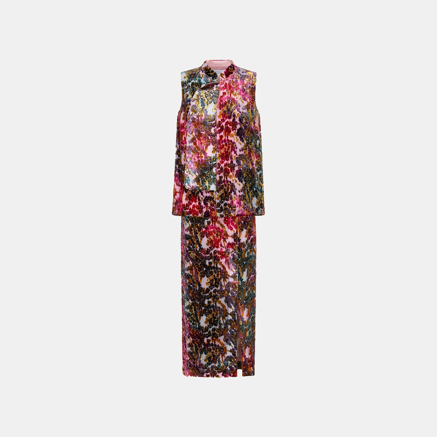 "Imperial Garden Teatime" Silk Velvet Chinese Style Vest - Zui Yanzhi 