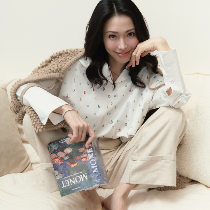 “Easy-go Chic“土耳其頂級霧紋棉高腰反摺牛仔褲—Linen Scent亞麻氣息