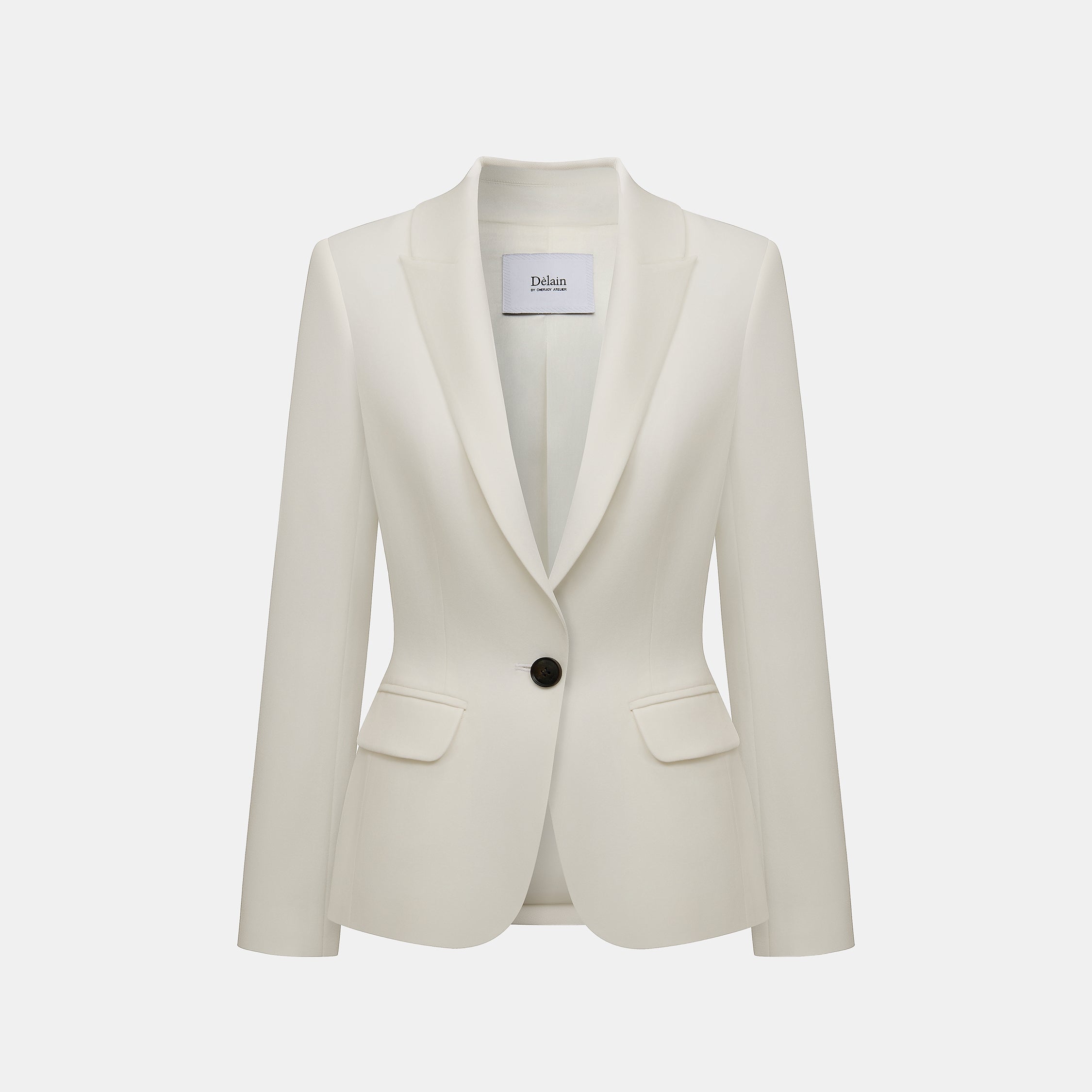 "Speak Sleek." 立體剪裁修身西裝外套—Morning Parchment紙色晨間