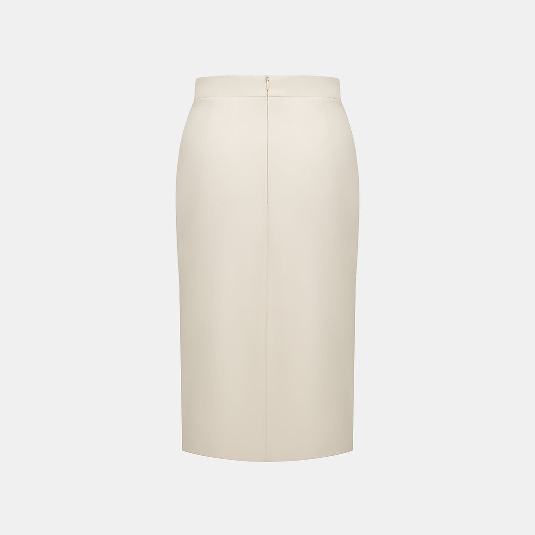 “Easy-go Chic” 純素皮精裁切皮工藝鉛筆裙—Champagne Mousse慕斯香檳