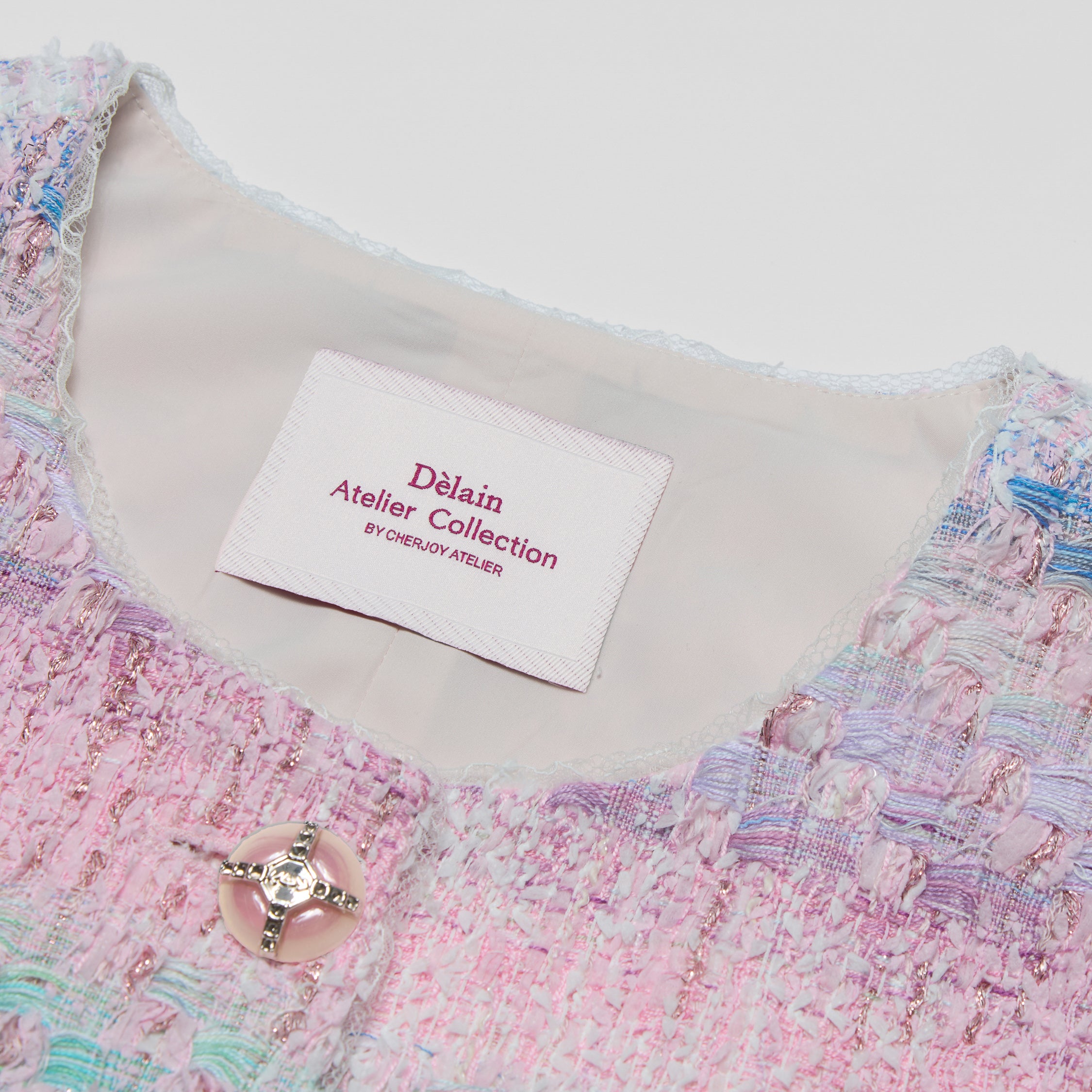 “Brunch at Ritz”法國羽紗流蘇花呢中長款馬甲背心—Woven Éclat 織光流影