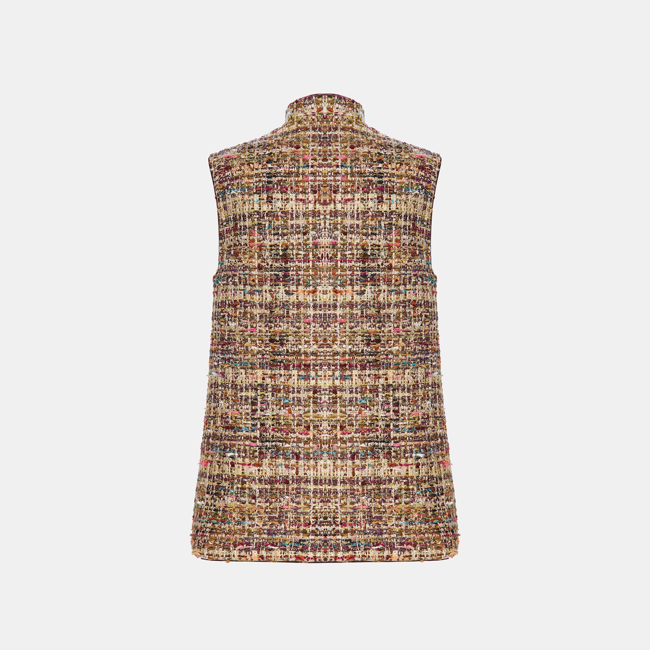 "Arcade of CherJoy Atelier."法國彩緞縷金線藝花呢輕國風背心—Floral Allure花韻傾城