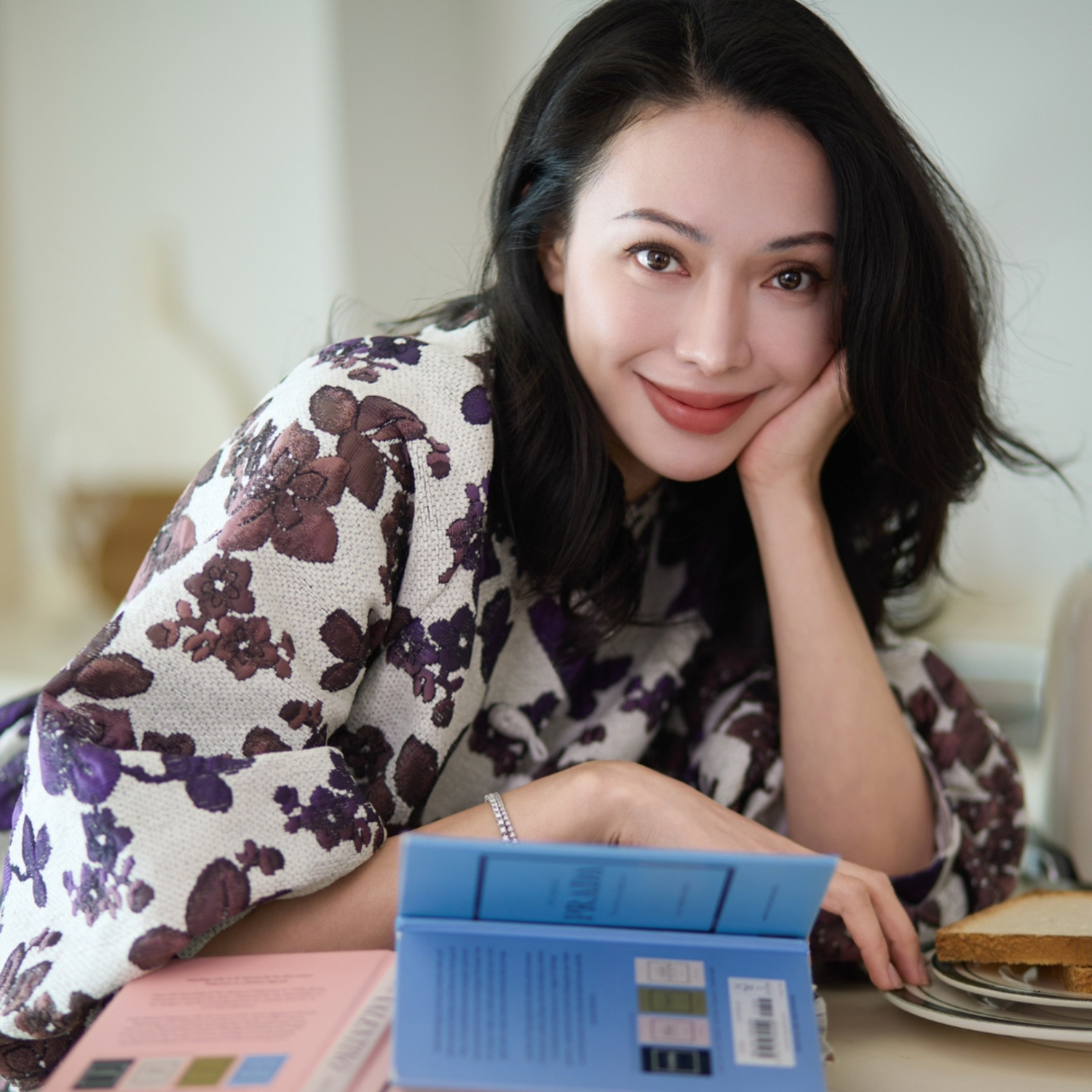 "Imperial Garden Teatime"義大利緹花織錦輕國風外套—Orchid Whisper沁雪幽蘭