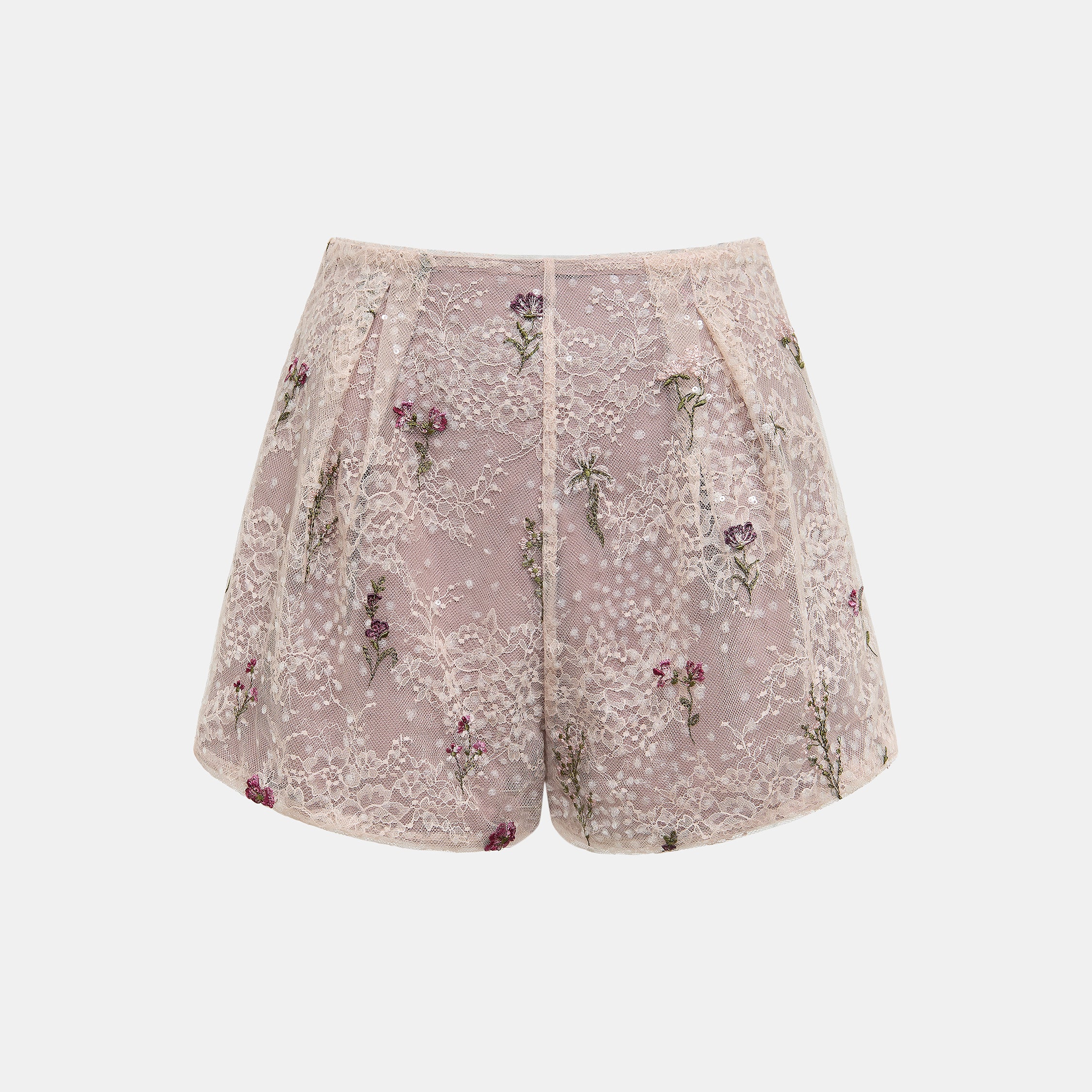 “Quiet Mastery”法國細繡織邊蕾絲短褲—Floré Veil 花序微隱
