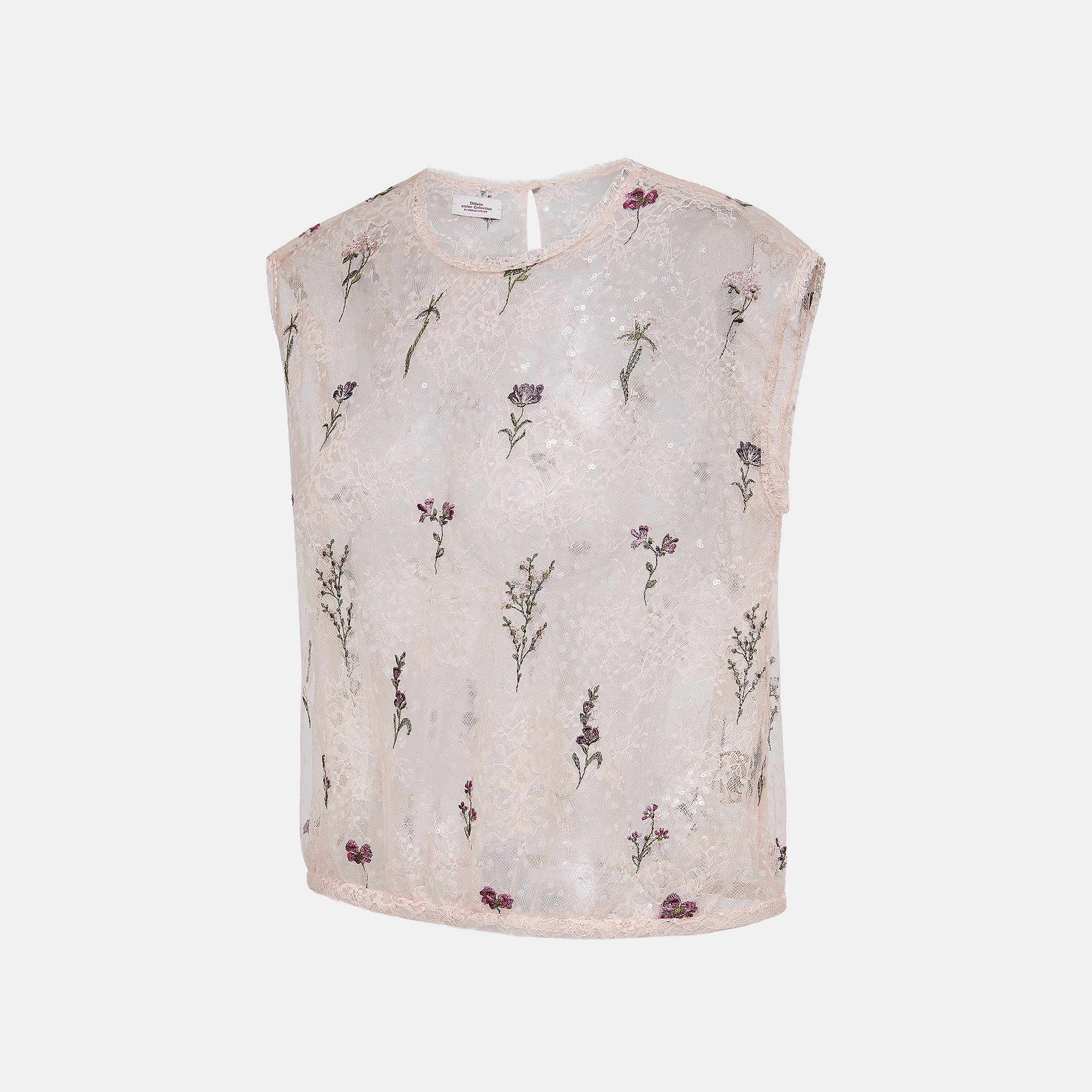 “Quiet Mastery”法國細繡織邊蕾絲上衣—Floré Veil 花序微隱