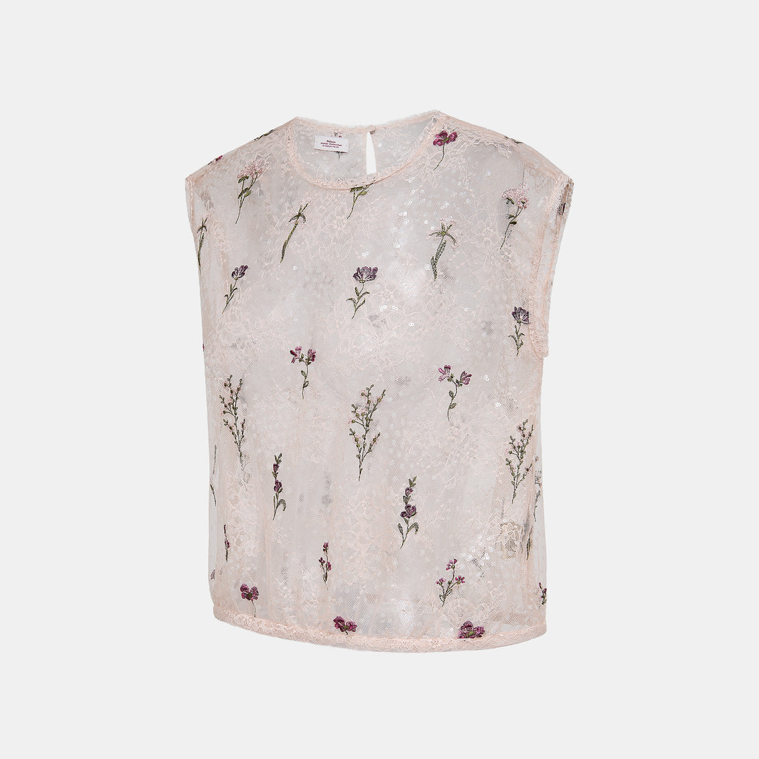 “Quiet Mastery”法國細繡織邊蕾絲上衣—Floré Veil 花序微隱