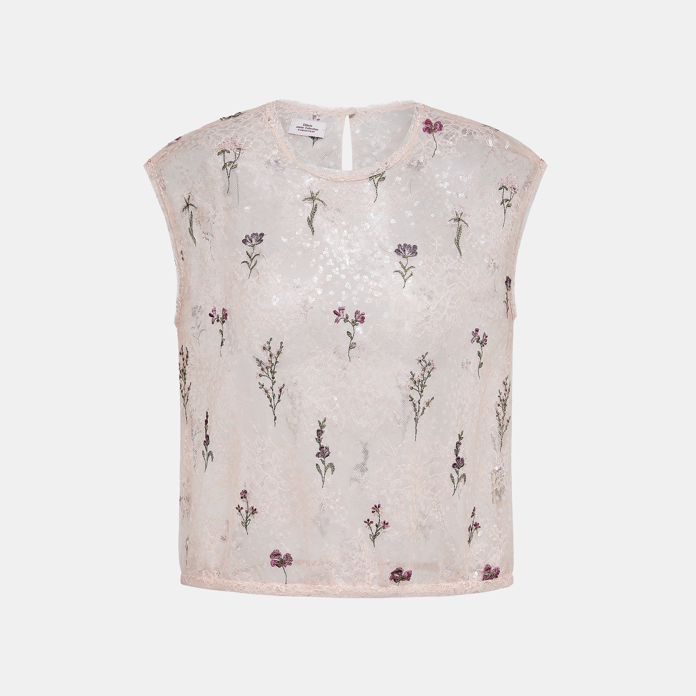 “Quiet Mastery”法國細繡織邊蕾絲上衣—Floré Veil 花序微隱