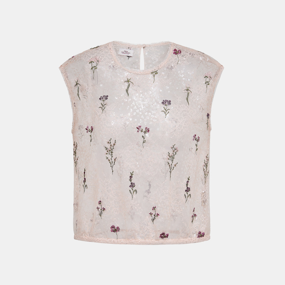 “Quiet Mastery”法國細繡織邊蕾絲上衣—Floré Veil 花序微隱