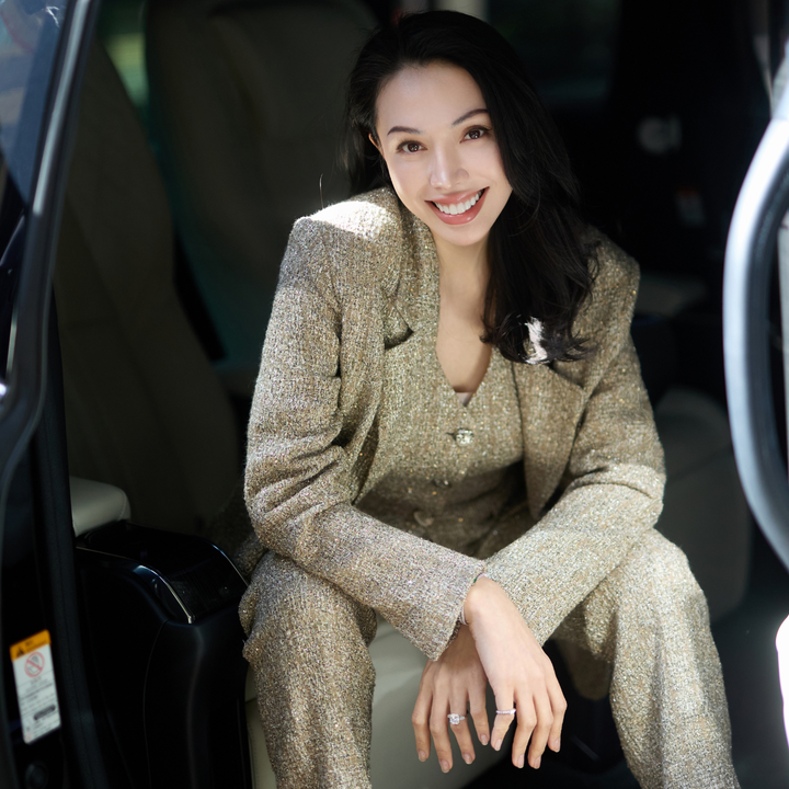 "Westminster Weekdays"義大利頂級燦光金絲花呢西裝長褲—Golden Drizzle流金細雨