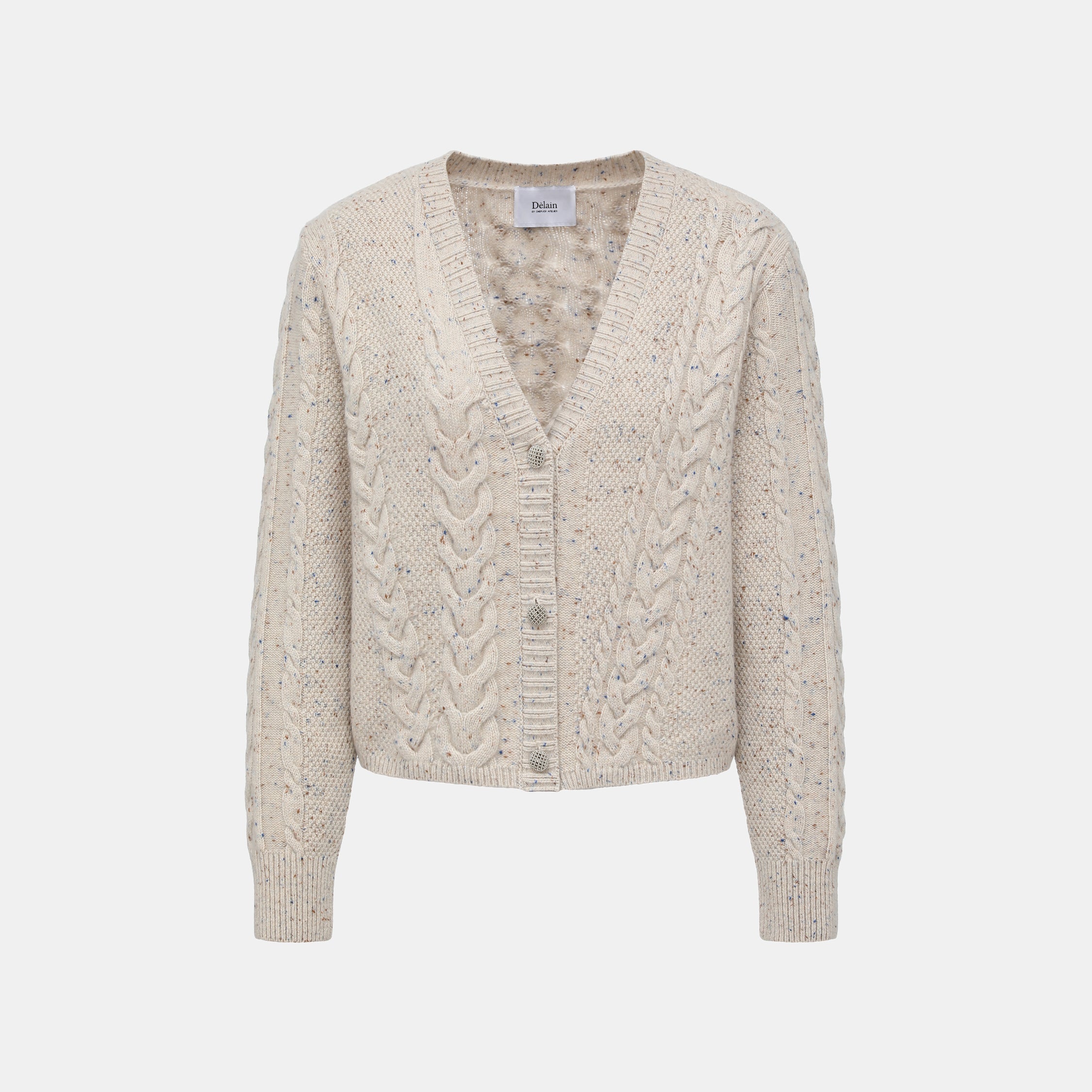 “Spring Diary” 100% Cashmere 立體編結針織開衫—Vanilla Haze香草絮語