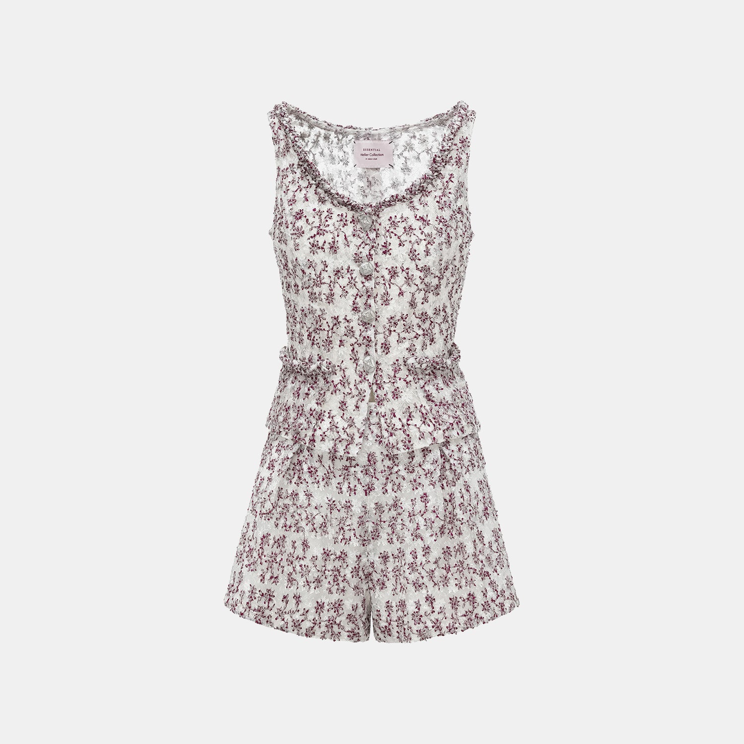 "Quiet Mastery." 法國頂級手工坊特殊工藝蕾絲短褲