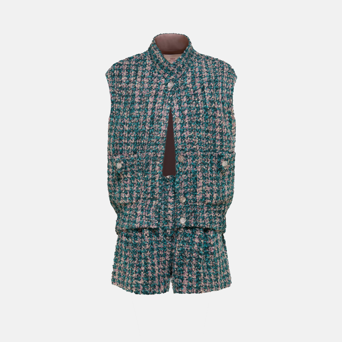 “Édition du 25 de Nuit” 義大利立體絨圈縈紗Oversized花呢背心—Sugarkiss Noël聖誕糖語