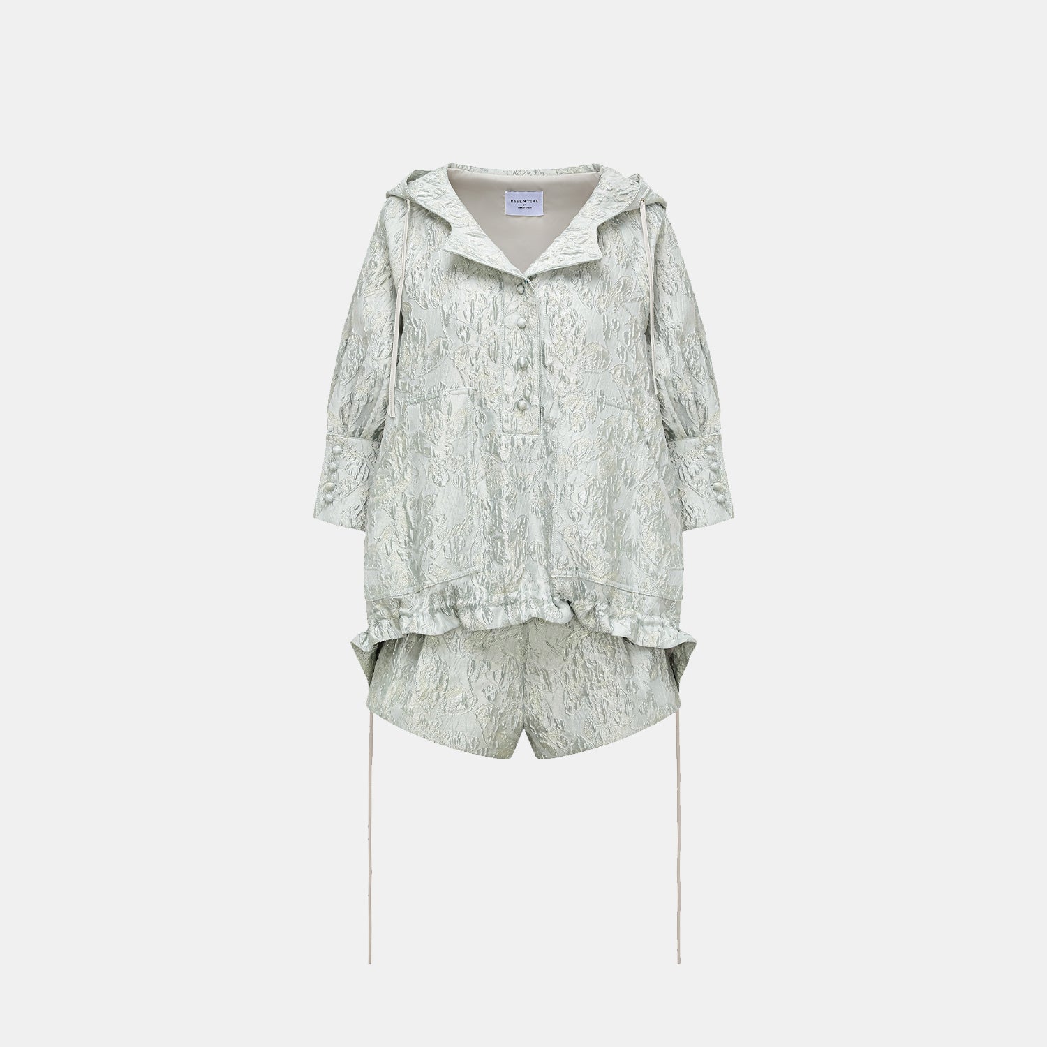 “春遊” 提花連帽拉繩上衣—Moonlit