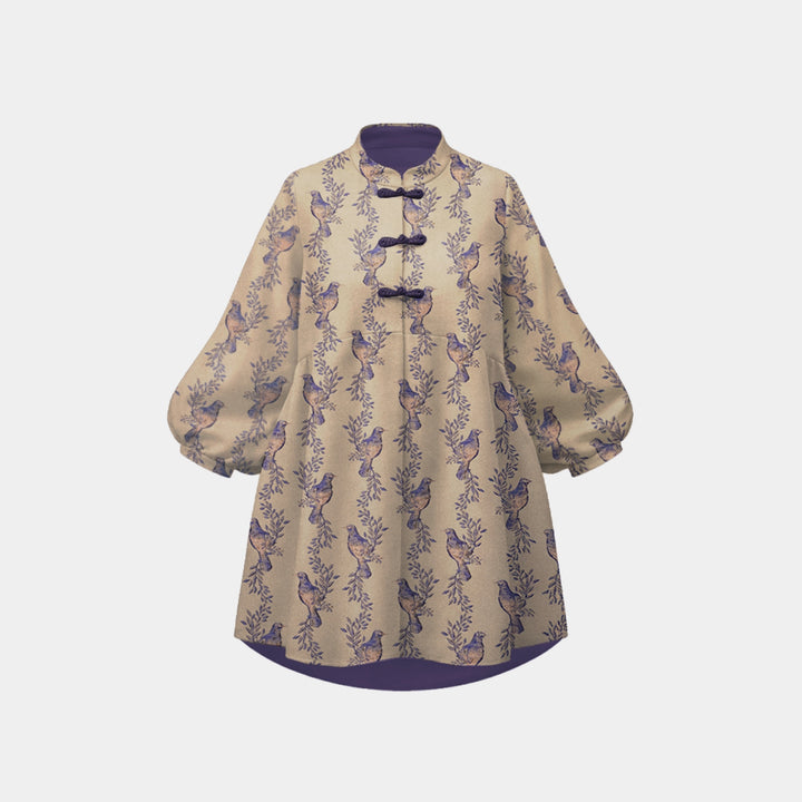 "Imperial Garden Teatime"義大利緹花錦織輕國風外套—Blessed Plume瑞羽迎春