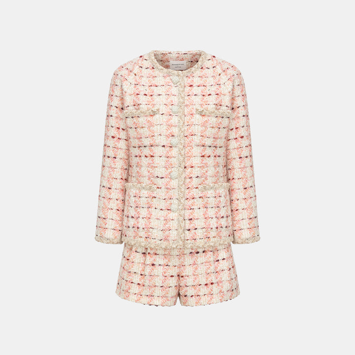 “Brunch at Ritz” 花呢短褲—Pink Waffle