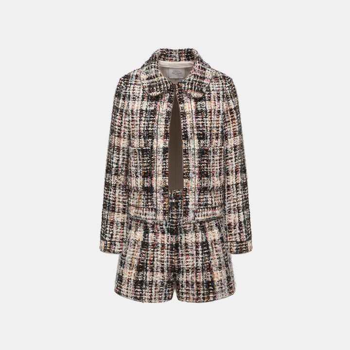 "午後洛杉磯"法國立體絨圈格織羊毛花呢外套—Manchester Pictorial曼城畫報