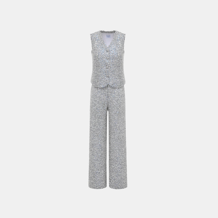 "Westminister Weekdays" Light Tweed Tie-Drawstring Waistcoat - Rational 