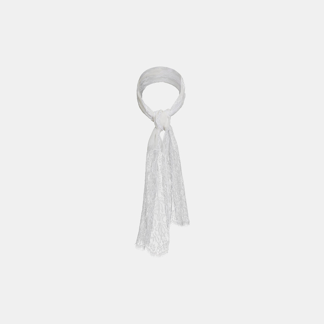 "Quiet Mastery" French top custom lace scarf—Amber Garden 