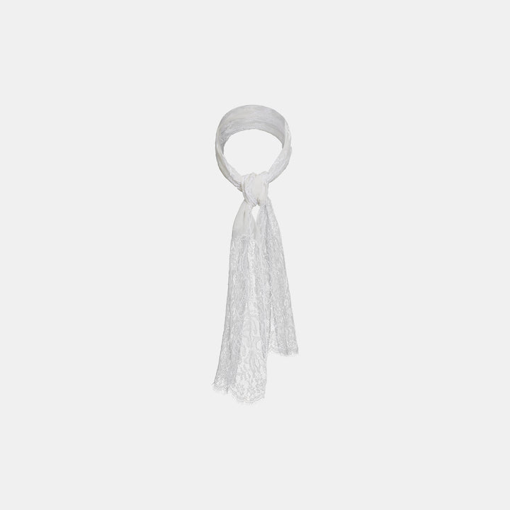"Quiet Mastery" French top custom lace scarf—Amber Garden 