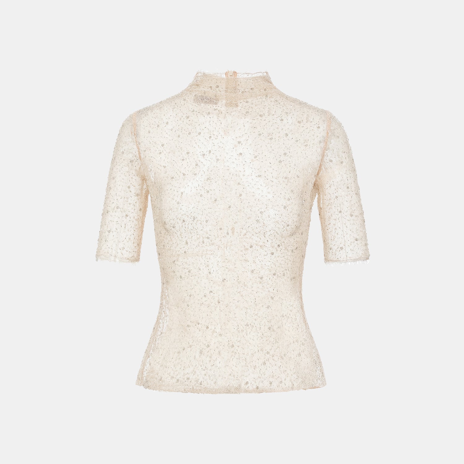 "Quiet Mastery." 法國頂級奢華手工瑩珠繡藝蕾絲上衣—Lunar Anthology月光詩集