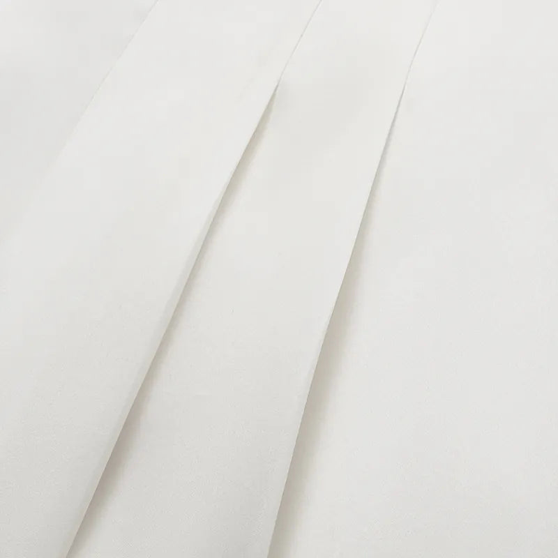 "慵倚春意" 真絲歐根緞鬱金香裙— 杏花白