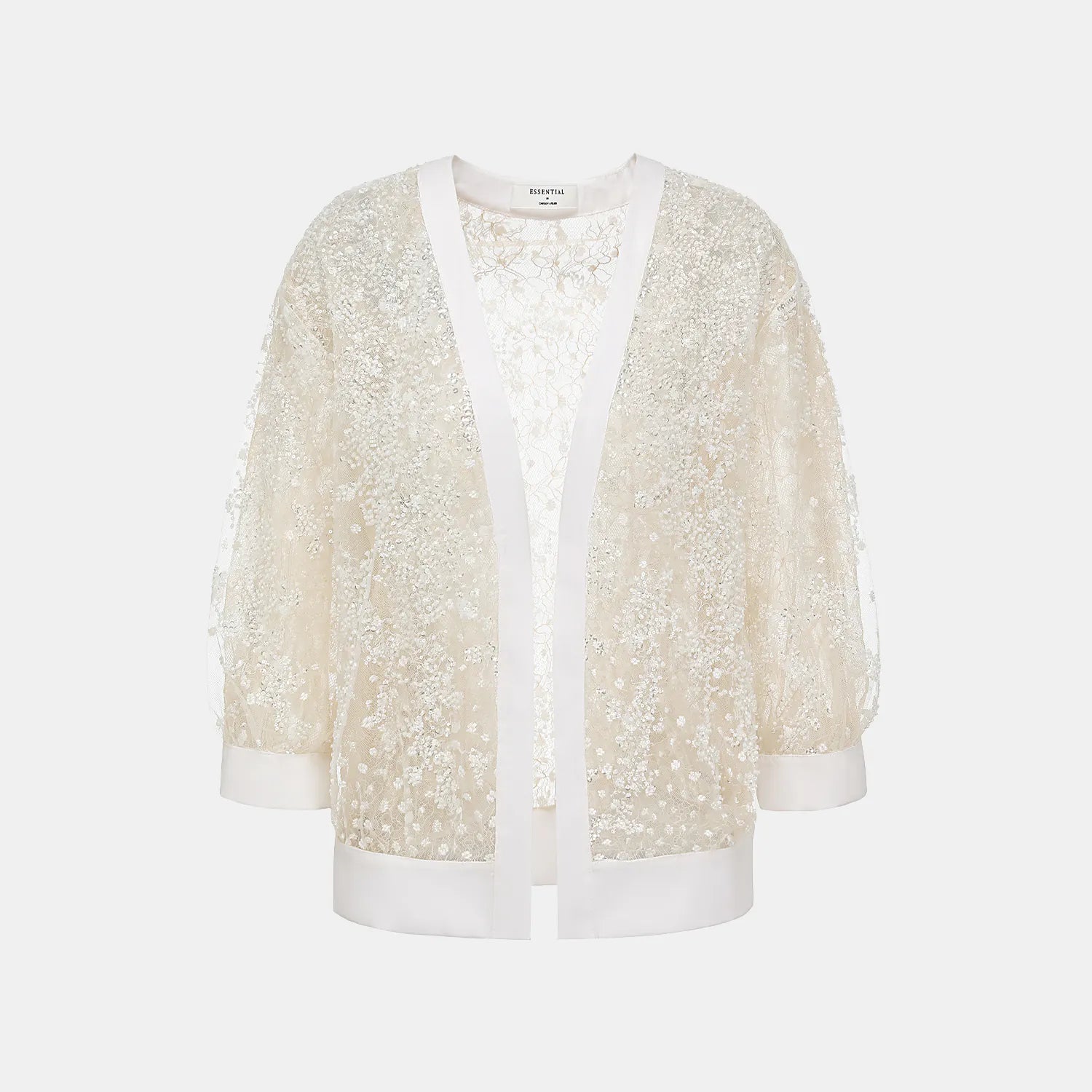 "Great Gatsby" 奢華珠繡五分袖罩衫