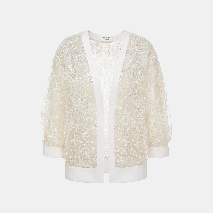 "Great Gatsby" 奢華珠繡五分袖罩衫