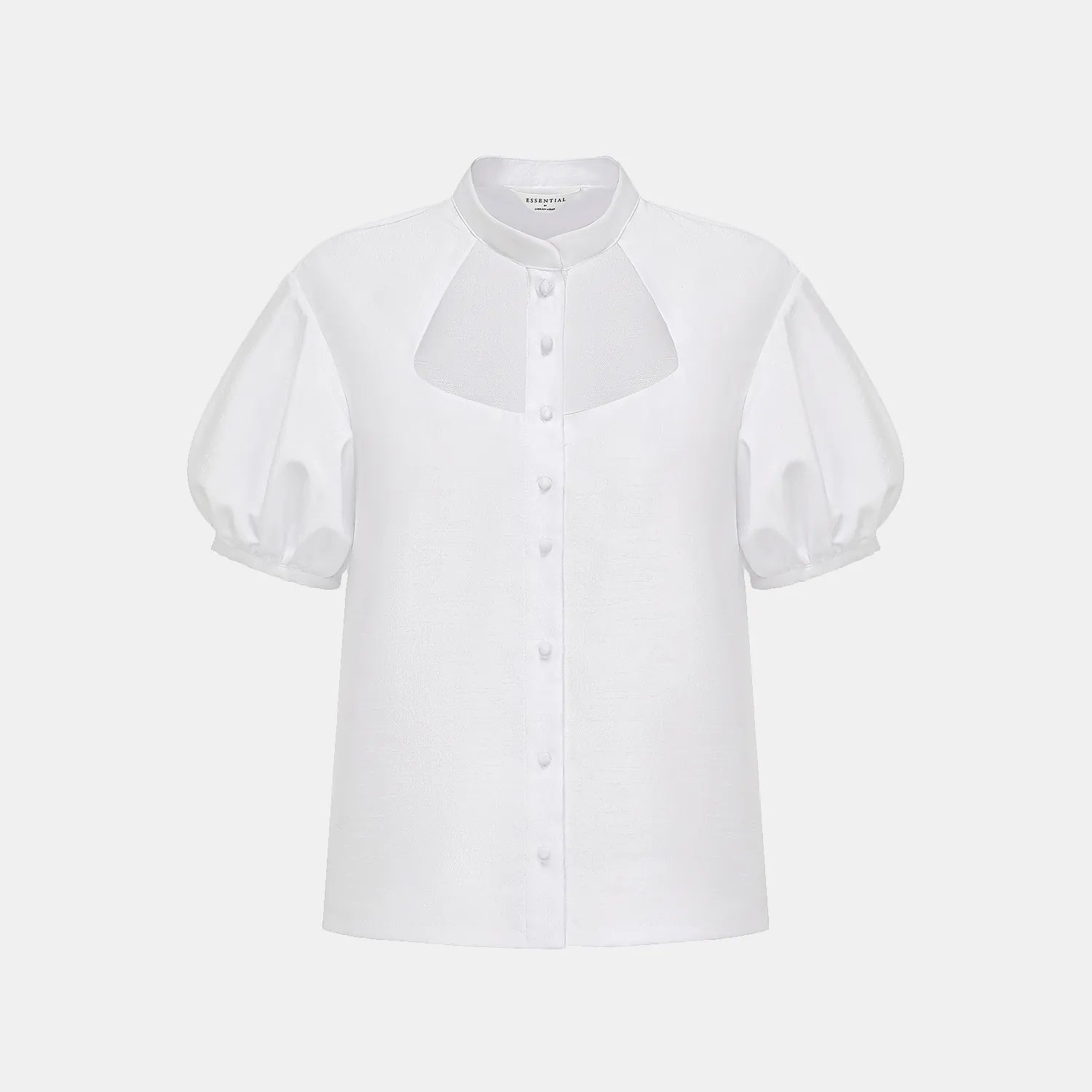 “Sloane Ave glam.” 鏤空設計襯衫— 白 (霧面/緞面)