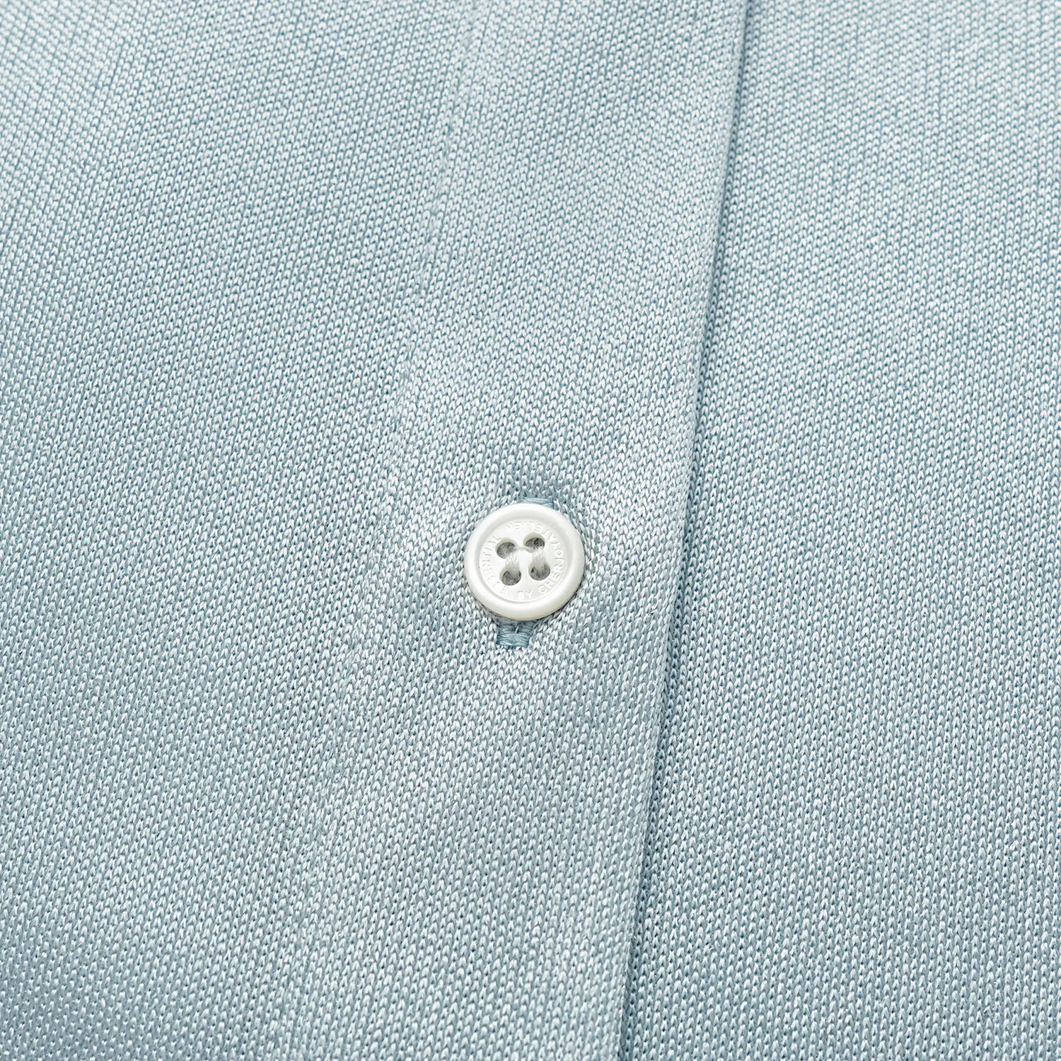 “Easy Go Chic” 醋酸針織面料Oversized 襯衫 — 淺藍