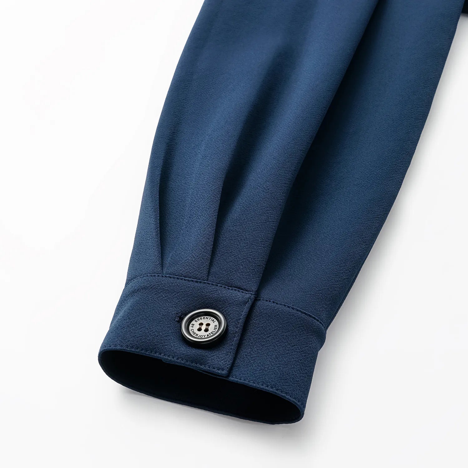 “Easy-go Chic” 重磅醋酸休閑款上衣—藍