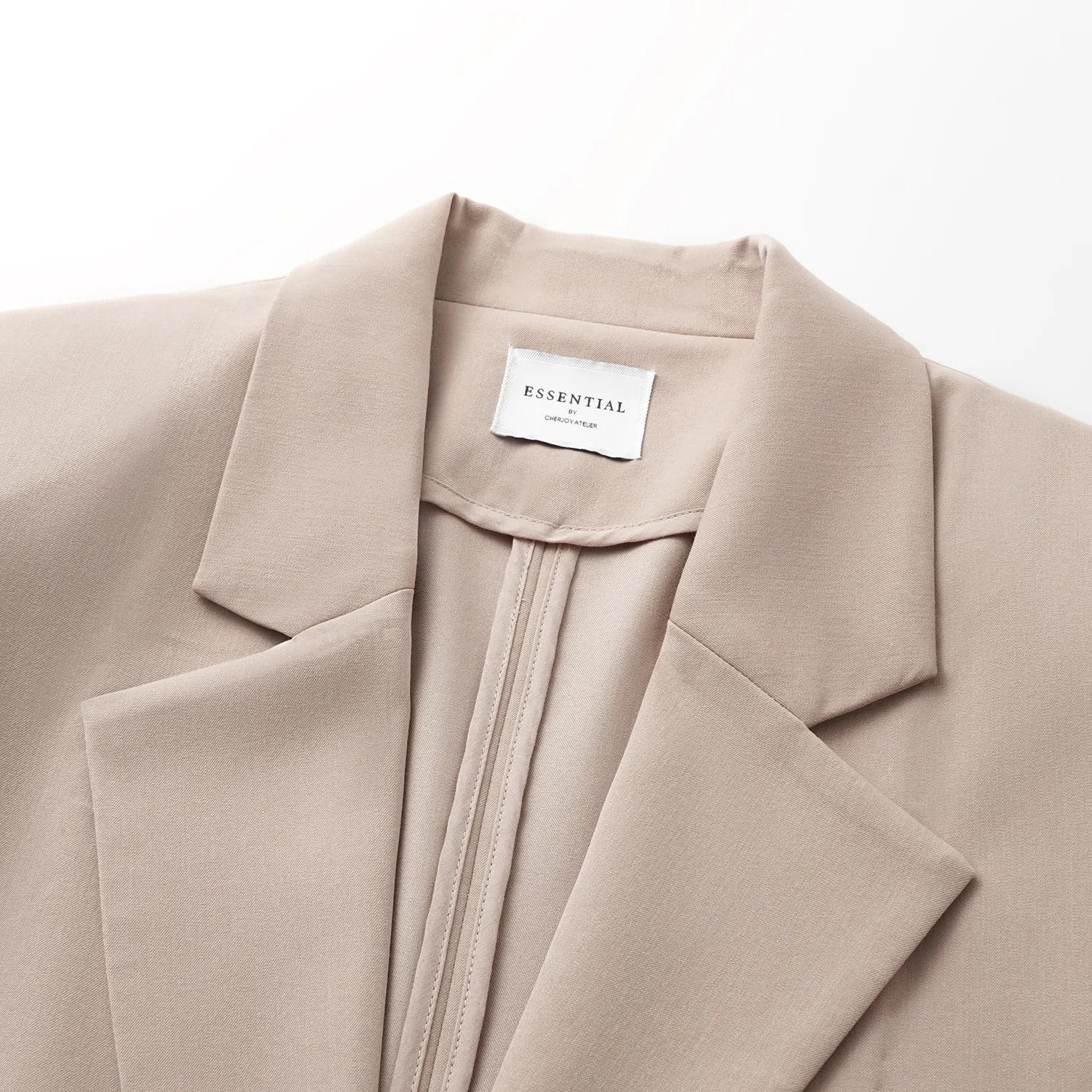 "Speak Sleek." 義大利肌理面料oversized西裝外套—Taupe