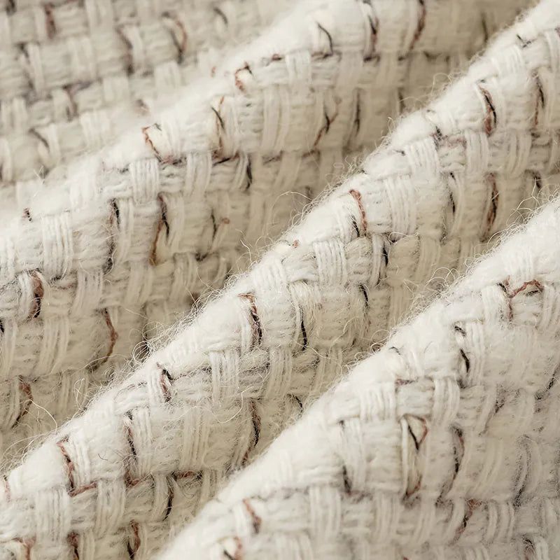 “午後洛杉磯” 花呢棒球外套—米白