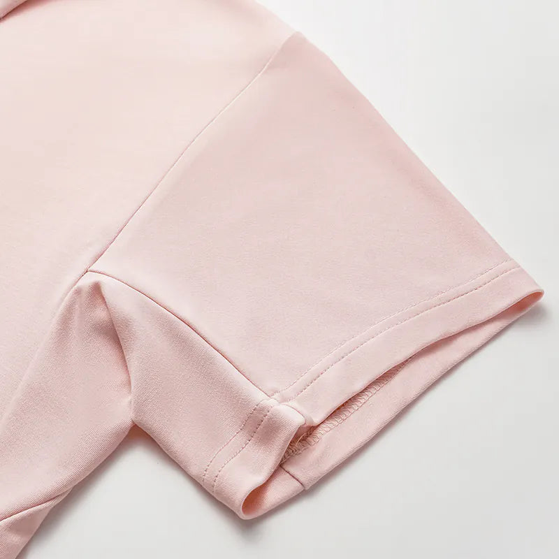 【男士系列】 “精緻日常” 超柔莫代爾POLO衫— 櫻花粉