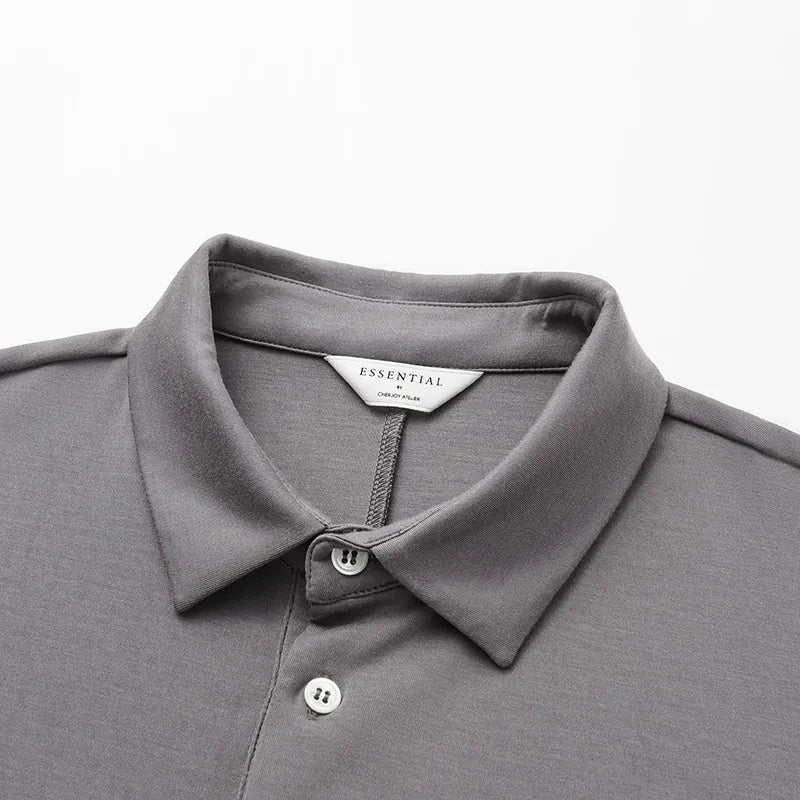【男士系列】 “精緻日常” 超柔莫代爾POLO衫— 灰