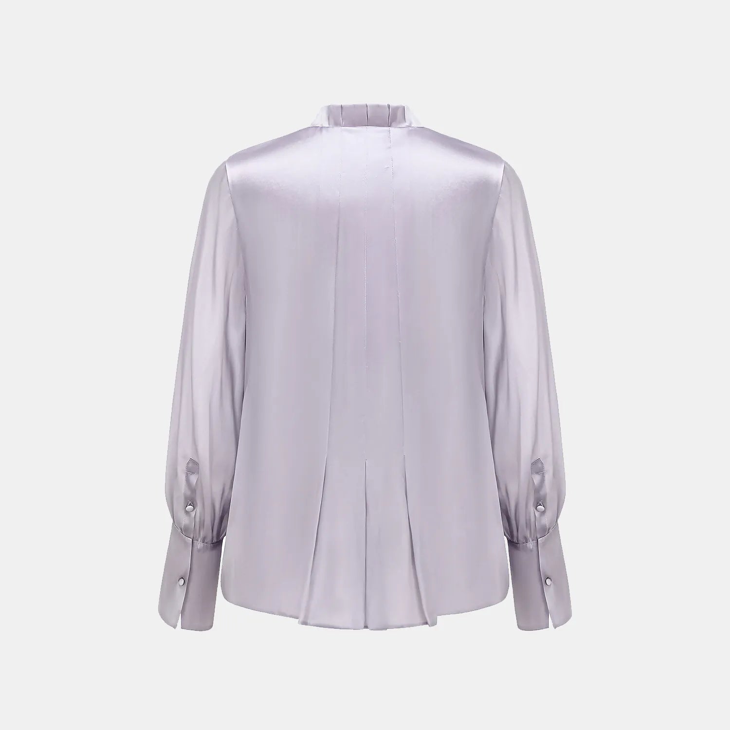 "慵倚春意" 真絲歐根緞立體剪裁國風罩衫— 暮雲煙紫