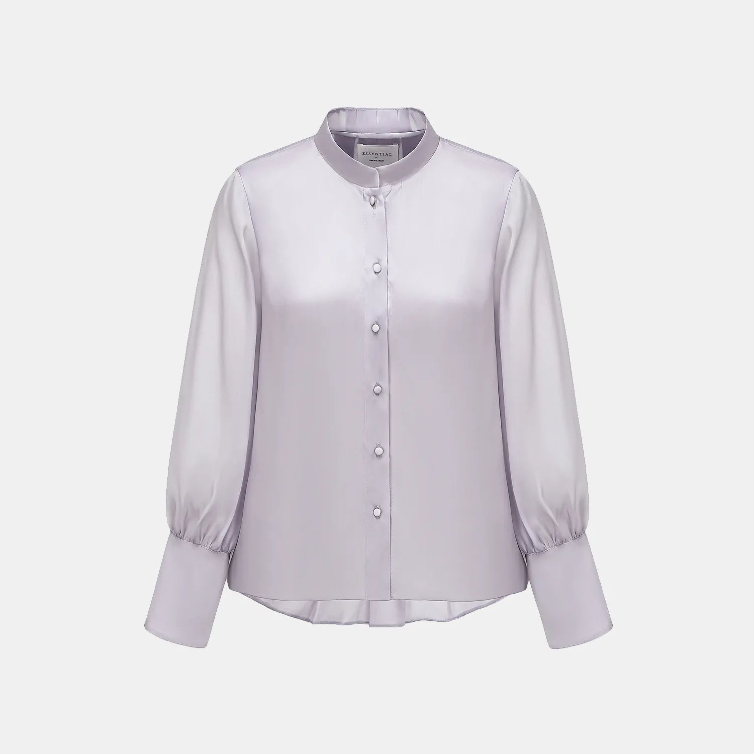 "慵倚春意" 真絲歐根緞立體剪裁國風罩衫— 暮雲煙紫