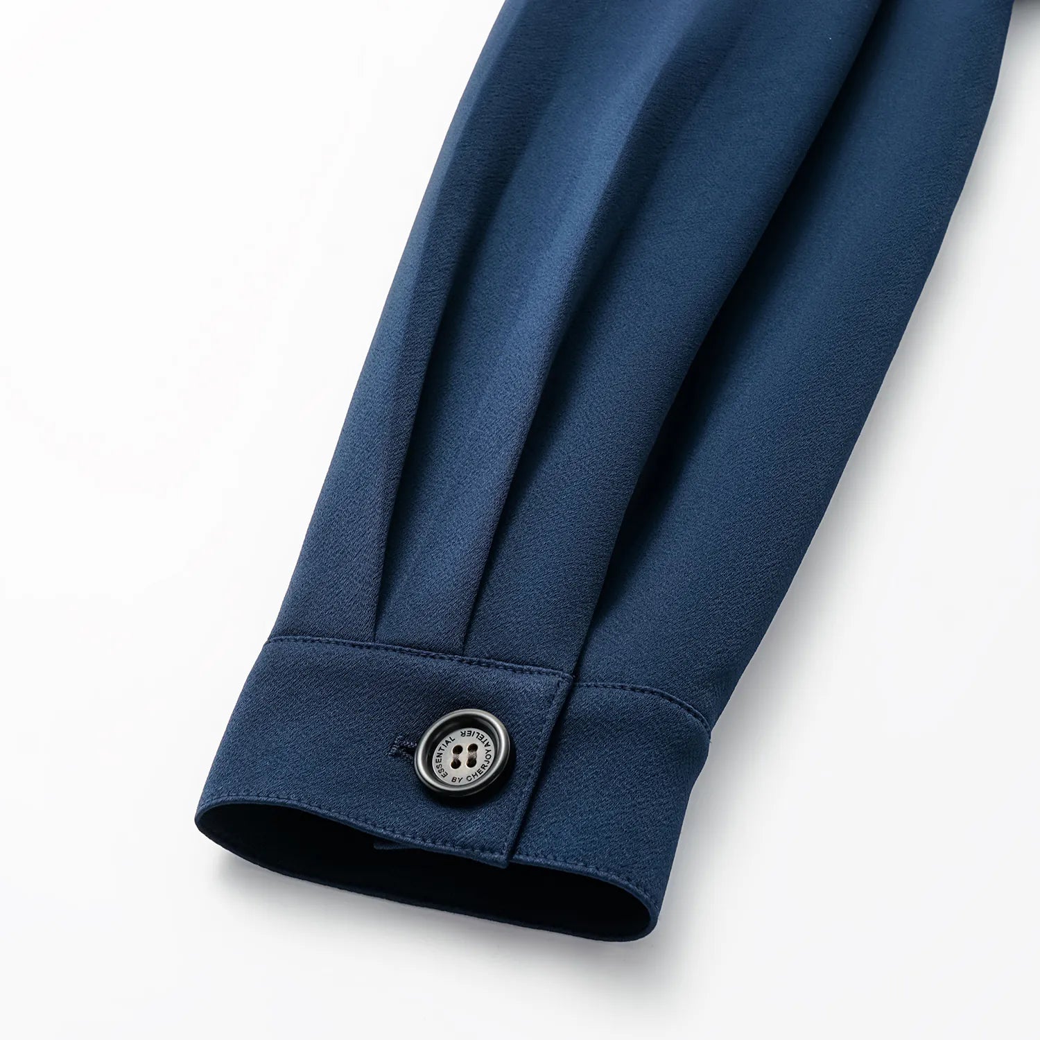 “Easy-go Chic” 重磅醋酸休閑款洋裝—藍