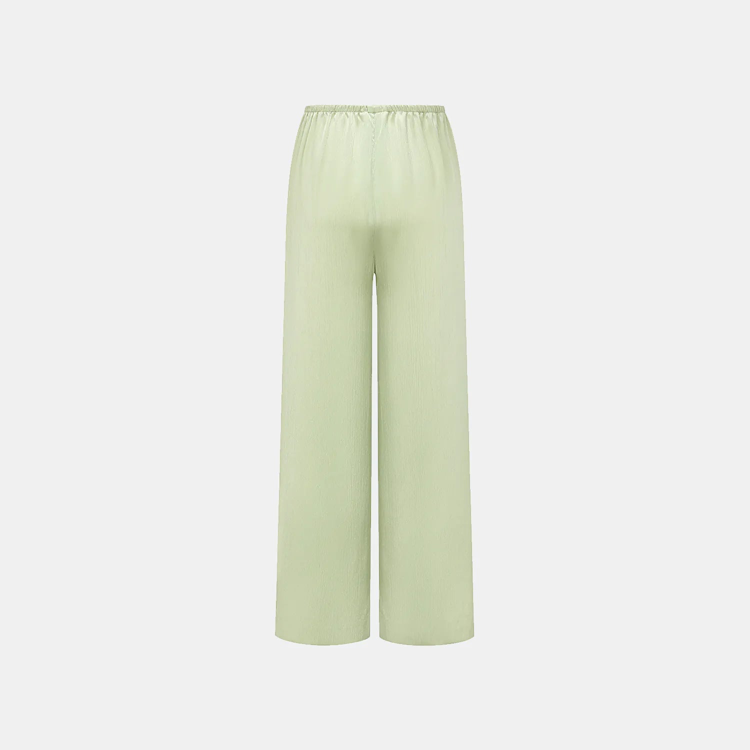 "Easy Go Chic" Korean Pleated Fabric Straight Leg Pants — Bubble Green 