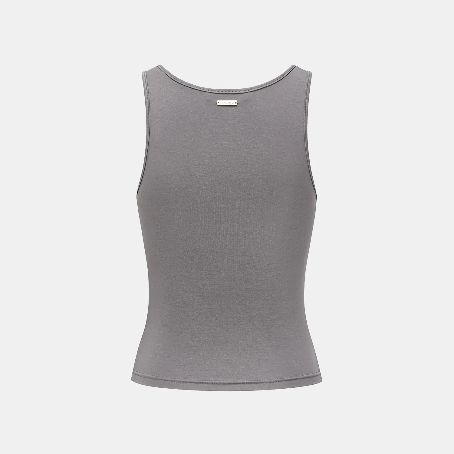 "Exquisite Daily" Ultra Soft Modal Vest/Straight Leg Pants Set - Gray 