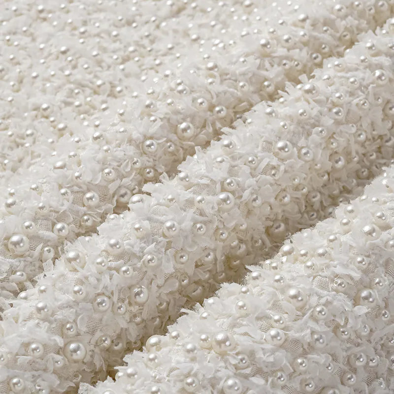 “Great Gatsby” Ruffo Coli 高級訂製手工珍珠面料褲裙—白色