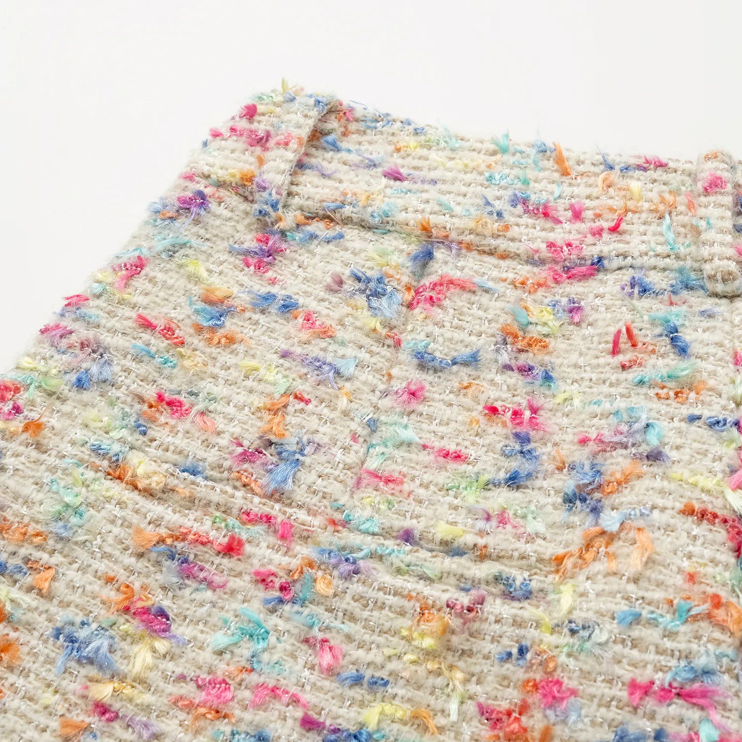 “Tokyo Hours” 花呢休閒大翻領短褲—白多彩