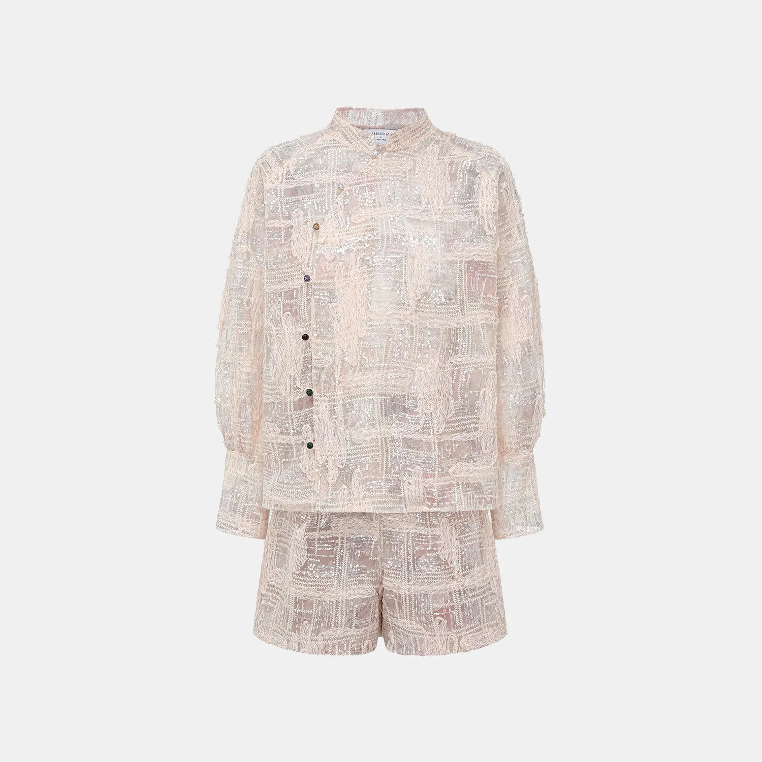 "Imperial Gala" 奢華蕾絲畫藝珠繡九分褲