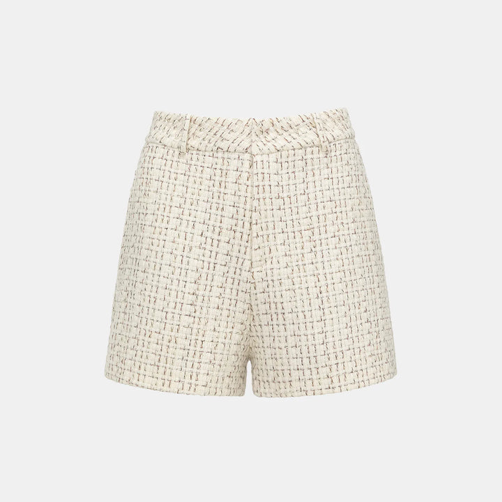 "Afternoon in Los Angeles" Tweed Shorts - Off-White 