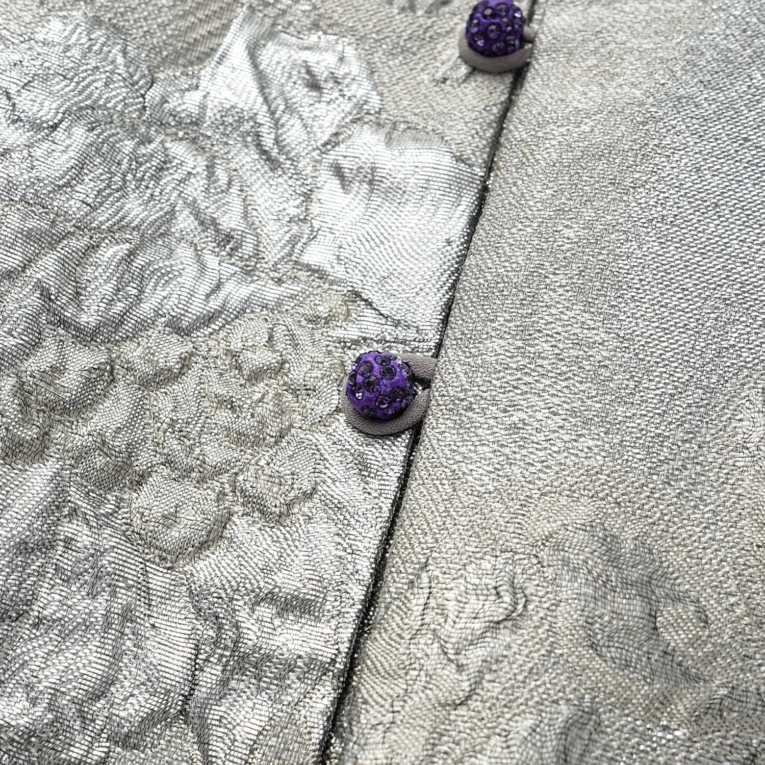 “Imperial Garden Gala“ 義大利提花國風洋裝 — 銀