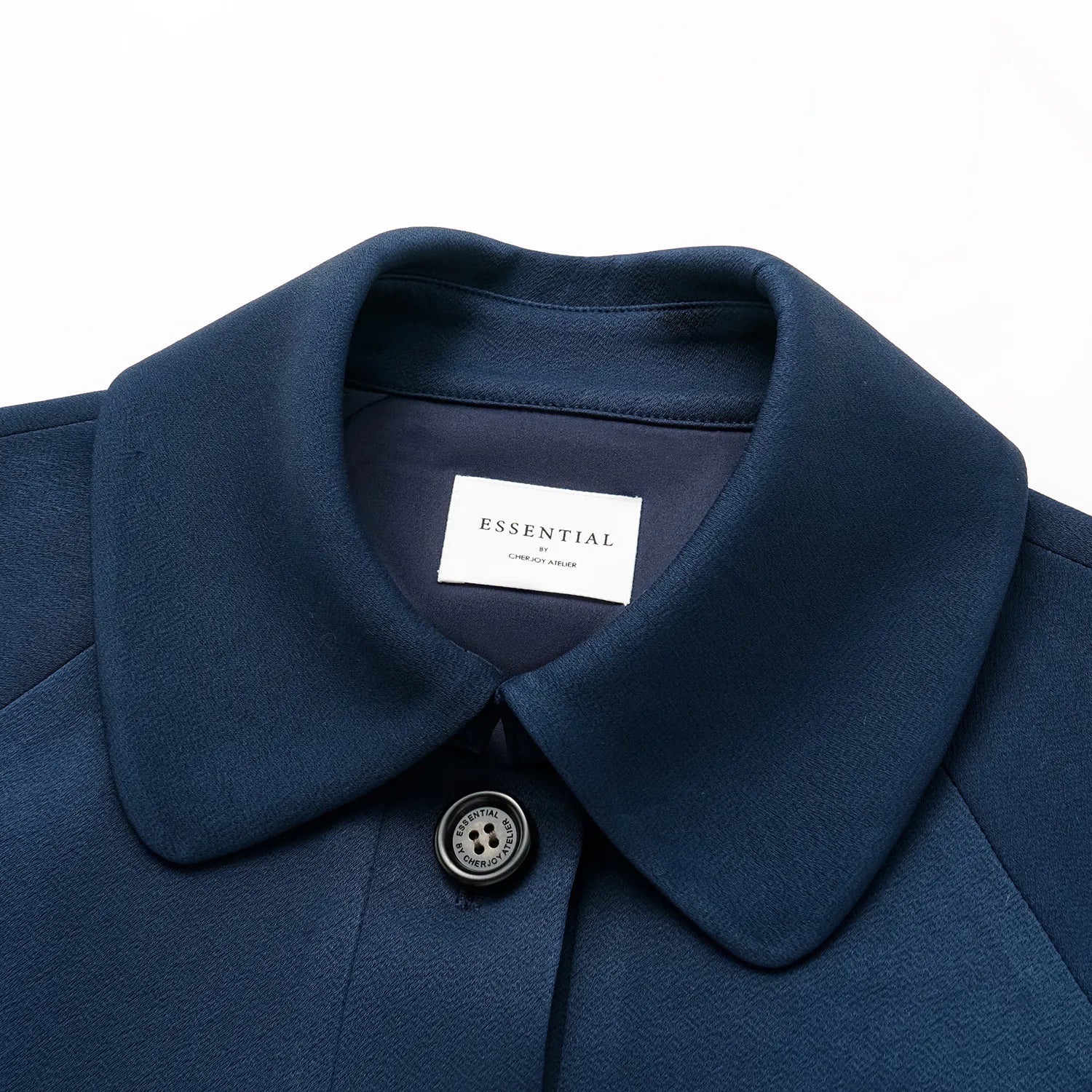 “Easy-go Chic” 重磅醋酸休閑款洋裝—藍