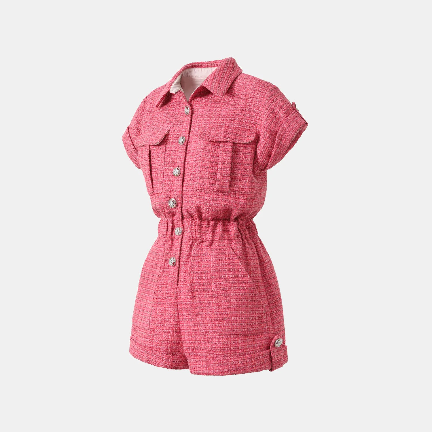 “午後洛杉磯”花呢連身褲—Rasberry Sorbet