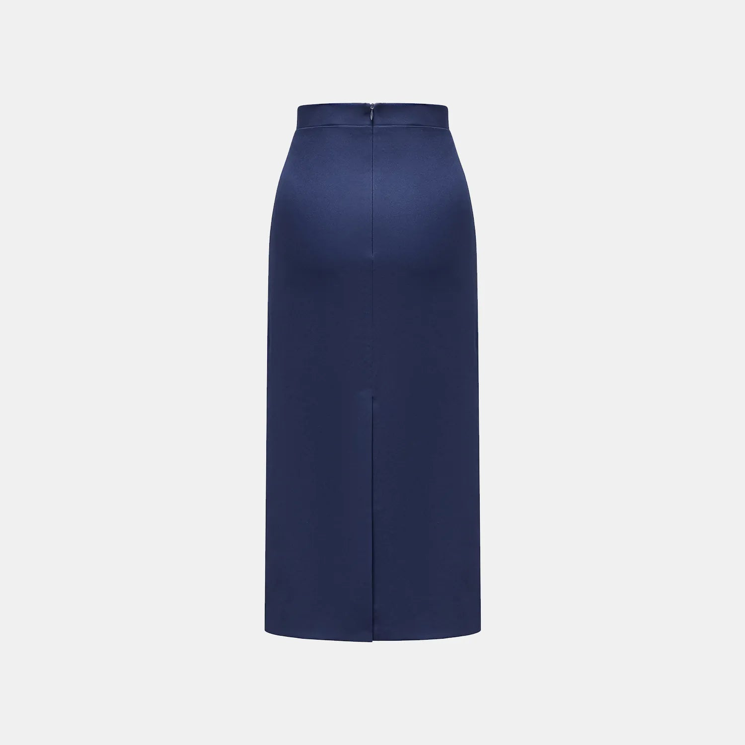 "Speak Sleek."  醋酸鉛筆裙—Indigo